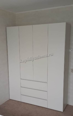 Шкаф распашной Лаванда 1600 (Шагрень белый)