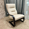 Кресло для отдыха Неаполь Модель 2 (Венге текстура/Ткань бежевый Velutto 04)