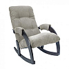 Кресло-качалка Неаполь Модель 11 (Венге-эмаль/Ткань Светло-серый Verona Light Grey)