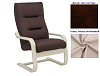 Кресло для отдыха Неаполь Модель 2 (Орех текстура/Ткань бежевый Velutto 04)